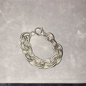 Chunky silver link chain bracelet